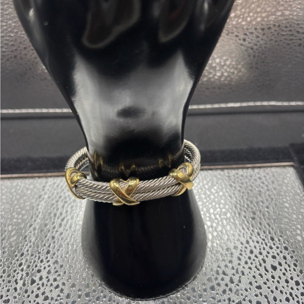 Elegant Silver and Gold Women's Bracelet Adjustable ❤️ Two Tone